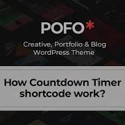 POFO WordPress Theme How Countdown Timer Shortcode Work