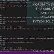 EASY AND BEST CODE TO CREATE A BANKING APP USING PYTHON AND SQL FOR BEGINNERS
