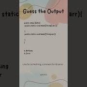 Guess The Output3 Java Mcq Java Mcq Lern Java Shorts