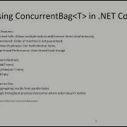 C ConcurrentBag Tutorial Thread Safe Collections In NET Core