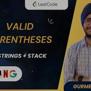 20 Valid Parentheses Leetcode Easy Problem Strings Stacks