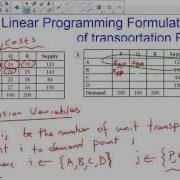 D2 Linear Programming Formulation Of Transportation