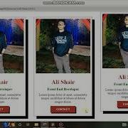 Responsive Team Cards Using Grid Ali Shair HTML CSS Only Htmlcss Frontenddeveloper Teamcard