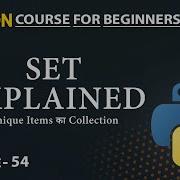 Python Set Lecture 54 Python For Beginners