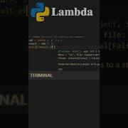 Python Lambda Functions In 20 Seconds Shorts Python Programming Coding Learnpython