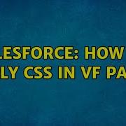 Salesforce How To Apply CSS In VF Page 2 Solutions