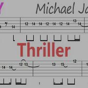 Michael Jackson Thriller Guitar Solo Tab BackingTrack