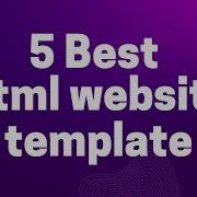 5 Best HTML Website Template Bootstrap Template