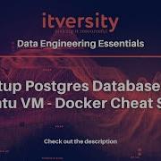 Setup Postgres Database On Ubuntu VM Docker Cheat Sheet