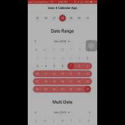 Ionic 4 Calendar App