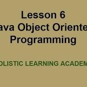 Lesson 6 Java Object Oriented Programming
