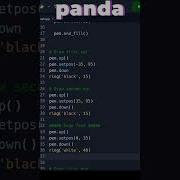 Draw Panda Using Python Turtle Shorts Python Pythonturtle Programming Coding