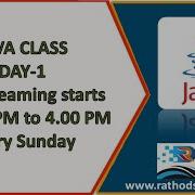 Free Java Weekly Class Mastering Java Live DAY 1