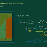 Newton Cotes Numerical Integration Trapezoidal Rule Error Formula