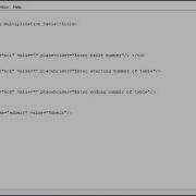 PHP Program To Display Multiplication Table