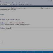 Reverse String Value In Visual C In Visual Studio 2017