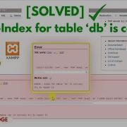 SOLVED Error 1034 Index For Table Db Is Corrupt In Mysql PhpMyAdmin Fix Repair Table Error MySQL