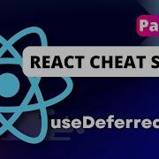 React Cheat Sheet UseDeferredValue Hooks 8 Part 13