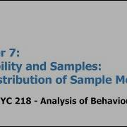 PSYC 218 Ch 7 Part 1 Sampling Distributions
