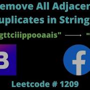 REMOVE ADJACENT DUPLICATES IN STRING II PYTHON LEETCODE 1047