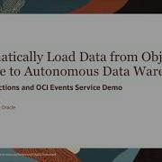 Demo Functions Events Automatically Load Data From Object Storage To ADW