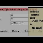 Arithmetic Operations Using Control Array In Visual Basic VB English