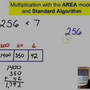Multiplication With Area Model And Standard Algorithm
