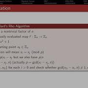 Pollard S Rho Algorithm For Integer Factorization