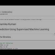 Prediction Using Supervised Machine Learning