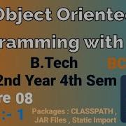 OOPs With Java Lec 08 Package CLASSPATH Setting JAR Files Import B Tech AKTU 2 Year CSE IT