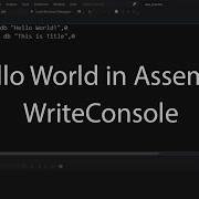 Hello World With WriteConsole Masm32