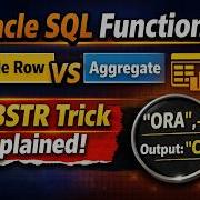 Oracle SQL Functions Explained Clearly UPPER SUBSTR CONCAT Interview Important