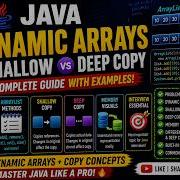 Dynamic Arrays Shallow Vs Deep Copy In Java Complete Guide