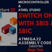 Switch On Off Using SBI In Atmega32 Using ATMEL STUDIO 7 Assembly Proteus Tutorial Part 22