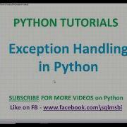 Python Tutorials Exception Handling In Python Python Exceptions Python Error Handling