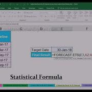 FORECAST ETS Statistical Function With Example In MS Office Excel Spreadsheet 2016