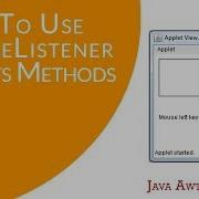 Java AWT Tutorials How To Use MouseListener Interface And Its Methods Simple Exercise
