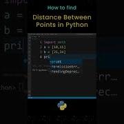 How To Find Distance Between Points In Python Shorts