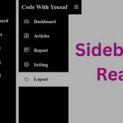 How To Create A Responsive Sidebar Menu In ReactJS
