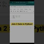 Join 2 Sets In Python Shorts Python Programming Coding