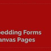 Embedding Forms In Canvas Pages