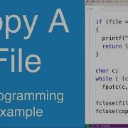 Copy A File C Programming Example