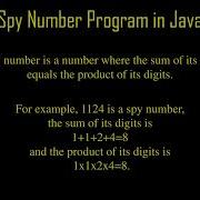 Spy Number Program In Java