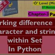 Olevel Pragyasisodiya String And Character Set In Python Programming