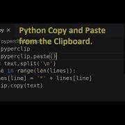 Python Copy And Paste From The Clipboard