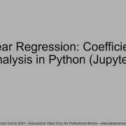 Linear Regression Coefficients Analysis In Python Jupyter