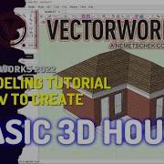 Vectorworks 2022 Basic 3D House Modeling Tutorial For Beginner