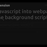 Inject Javascript Into Webpage From The Background Script Chrome Extension