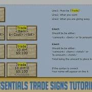 Minecraft Essentials Trade Sign Tutorial