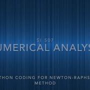 Python Code For The Newton Raphson Method